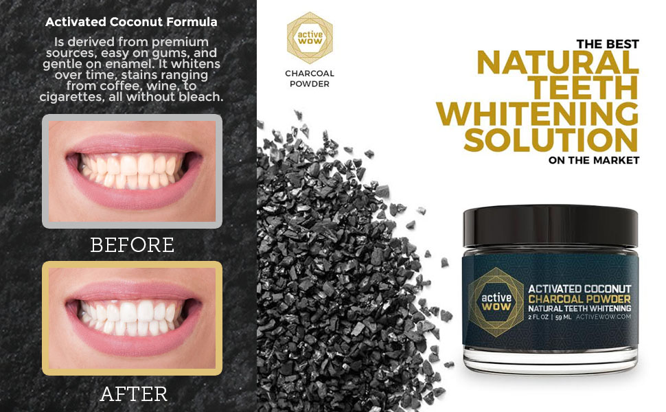 coconut charcoal teeth whitening powder reviews