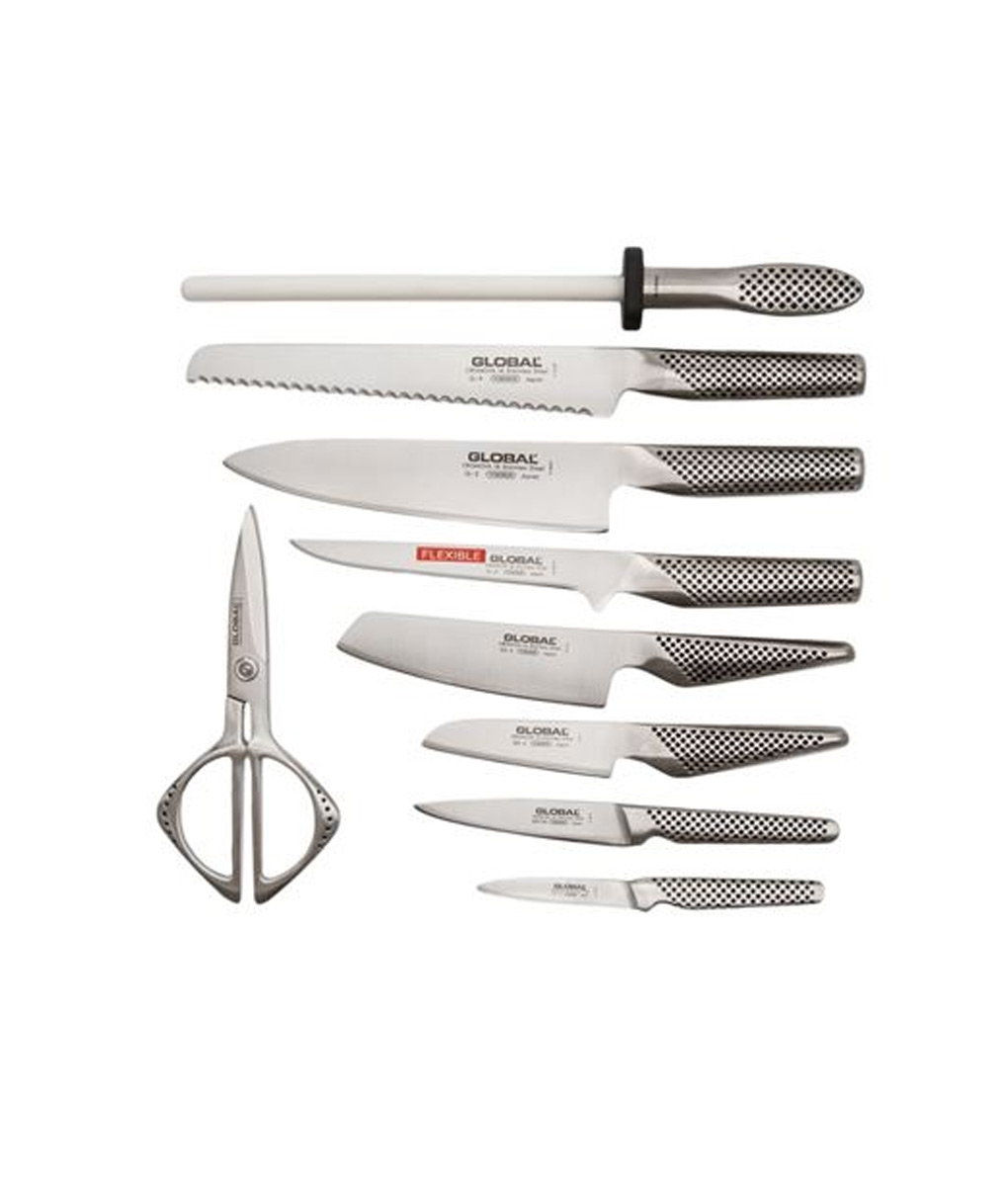 global takashi 10 piece knife block review